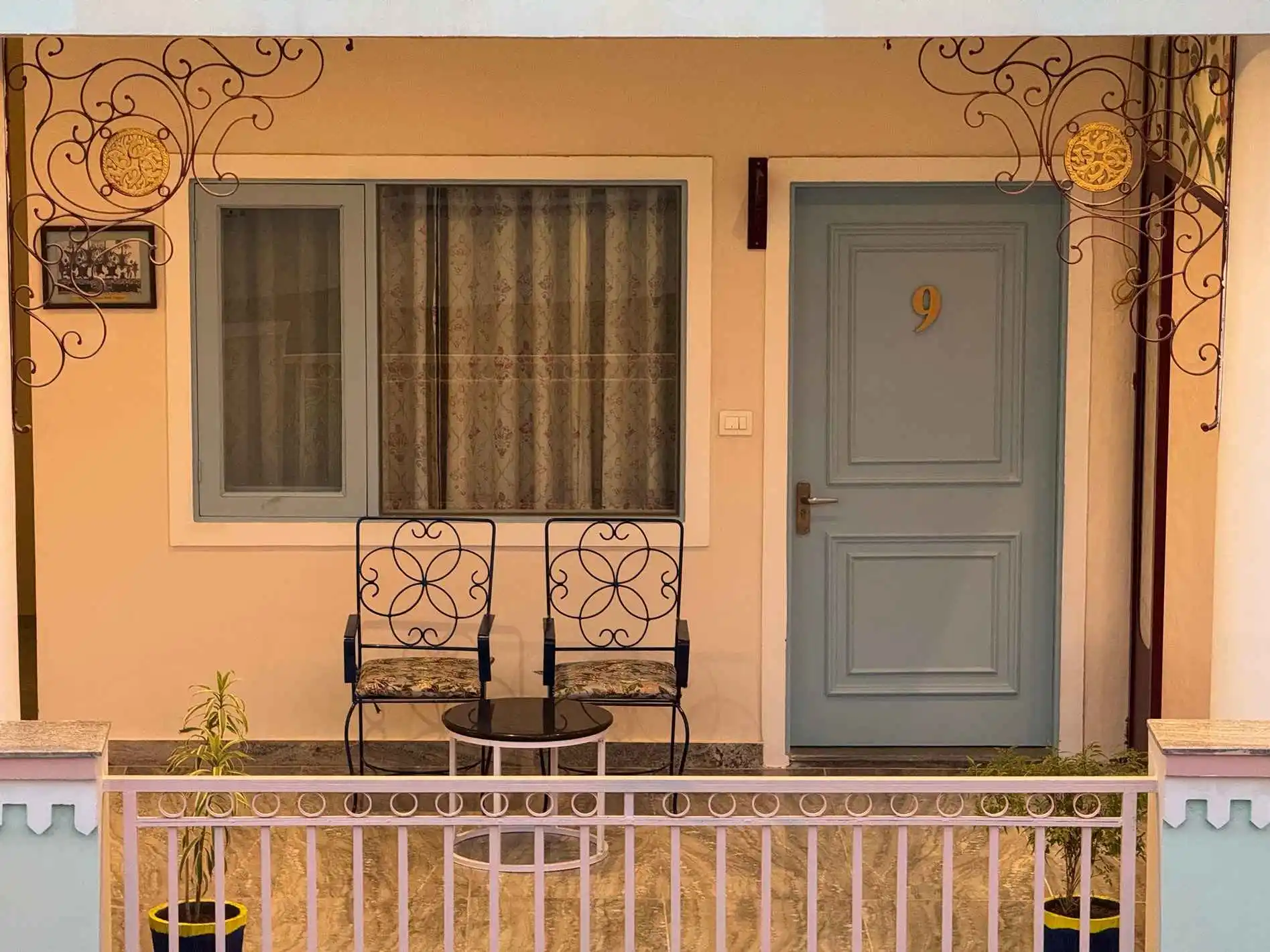 The room's patio